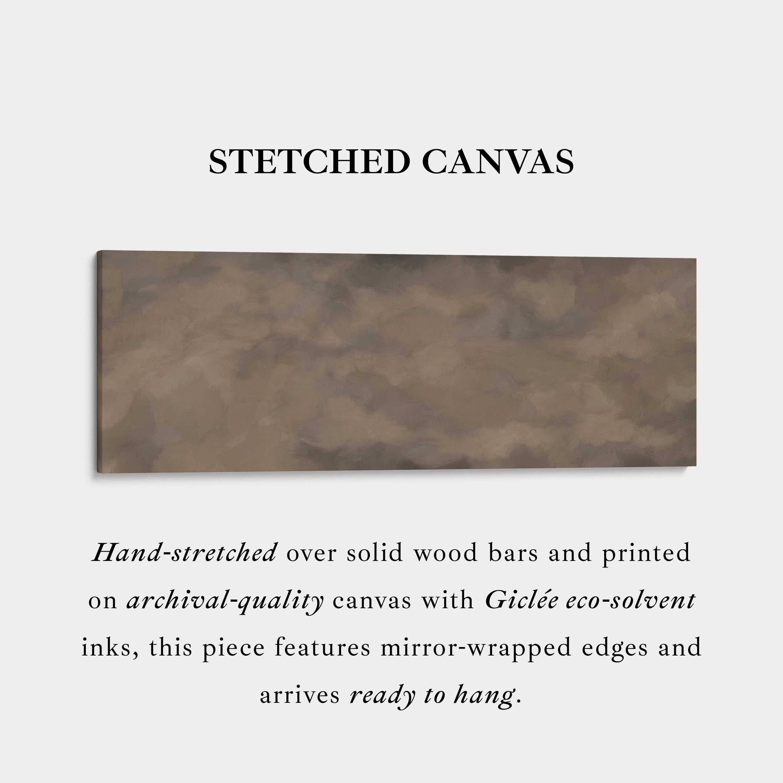 Horizontal Wall Art Earthy Green And Brown Abstract For Living Room