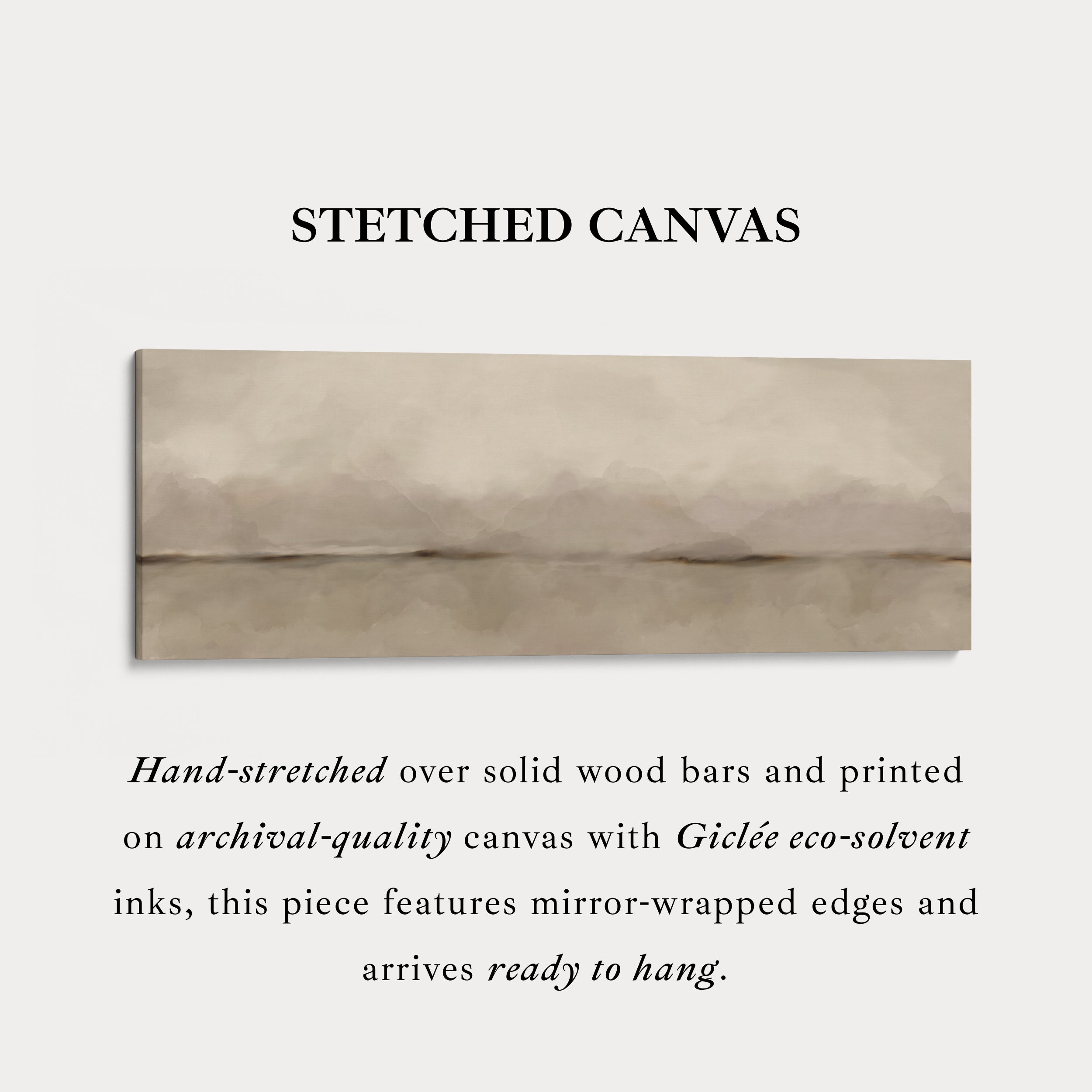 Panoramic Wall Art Neutral Landscape Inspired For Living Room