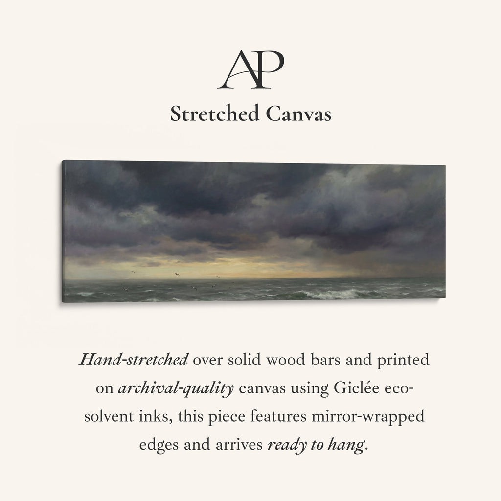 Bedroom Wall Art Stormy Ocean Horizon Oversized Wall Decor Bedroom