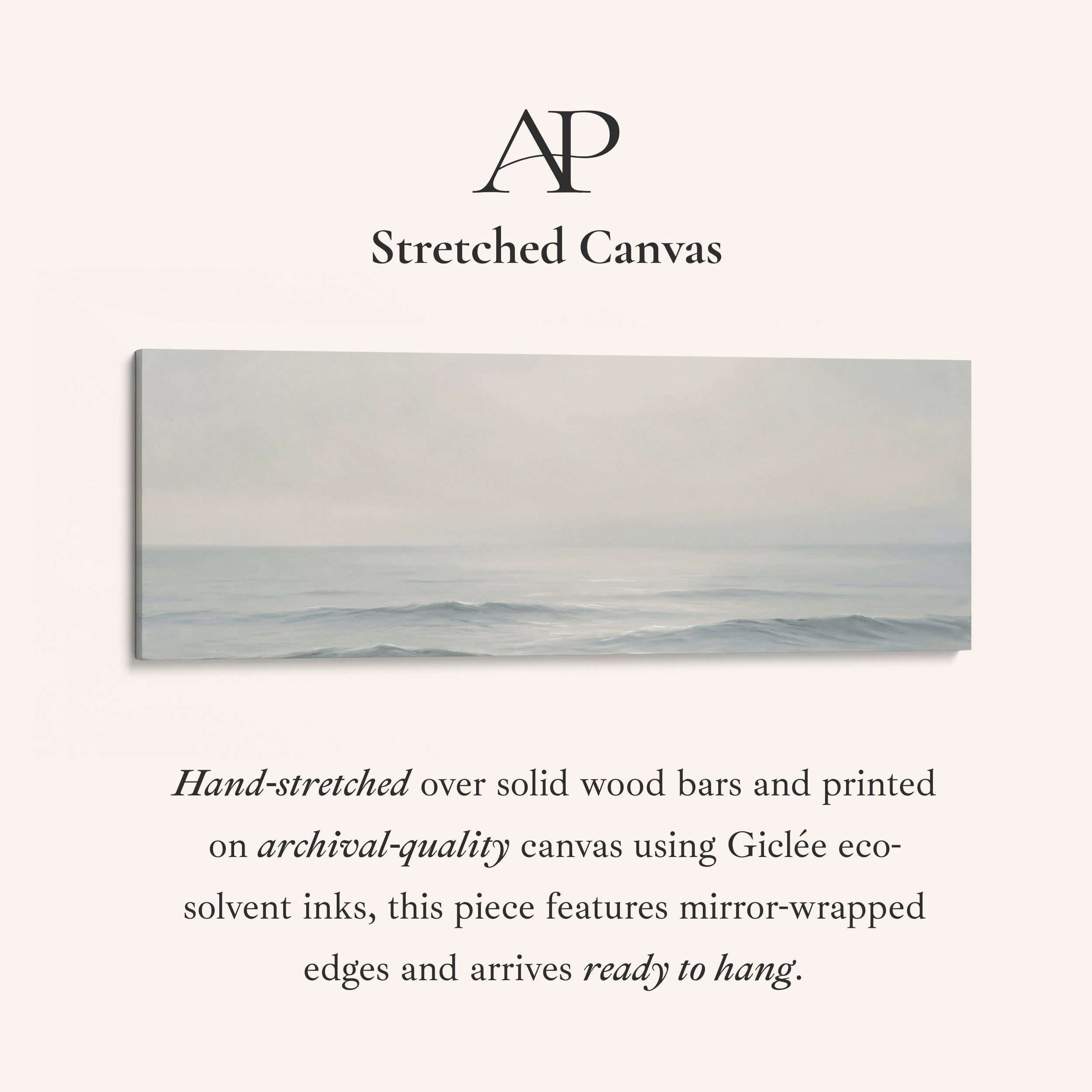 Minimal Ocean Horizon Above Soft Wall Art Statement Wall Decor Office