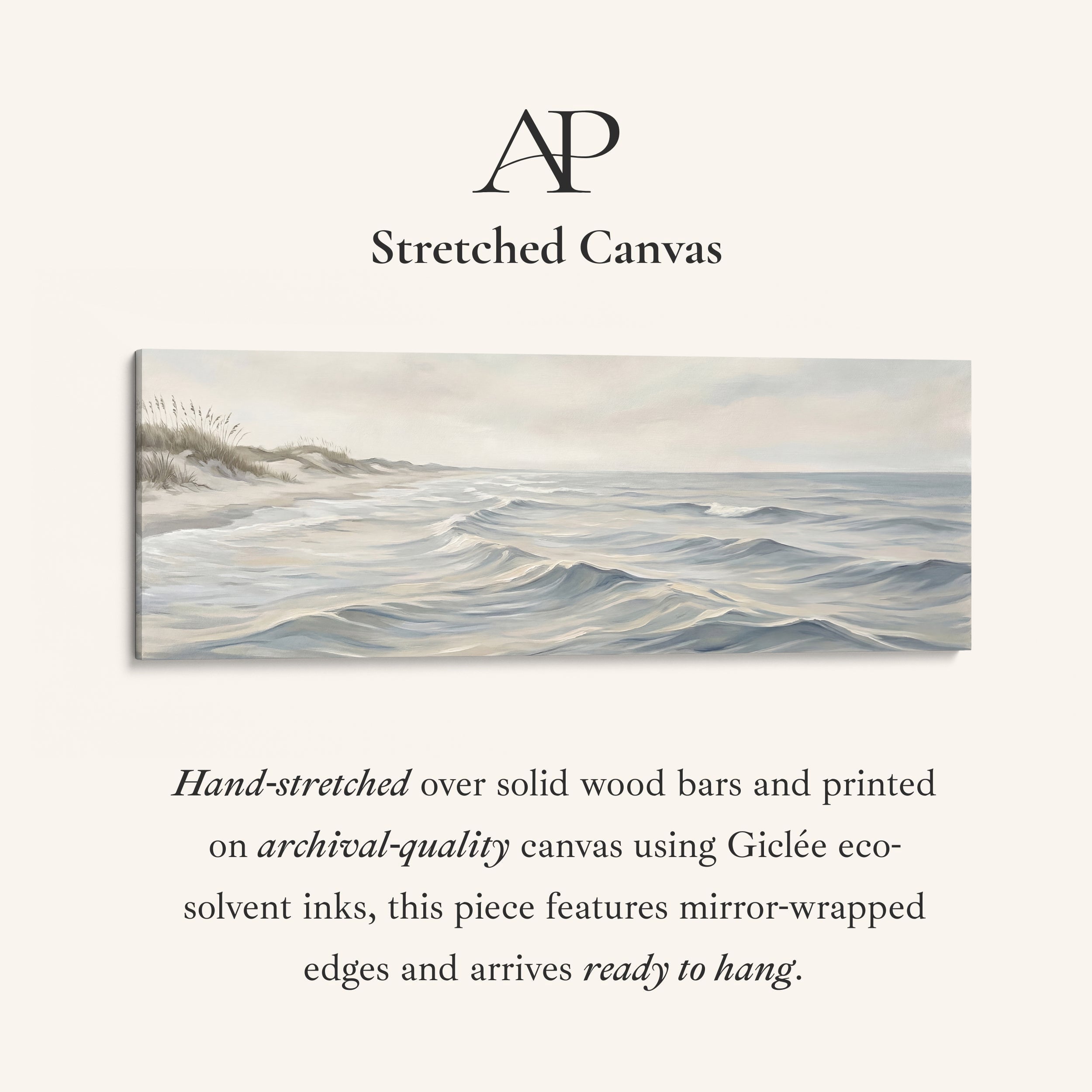 Coastal Dunes And Waves Large Wall Art Panoramic Canvas Hallway