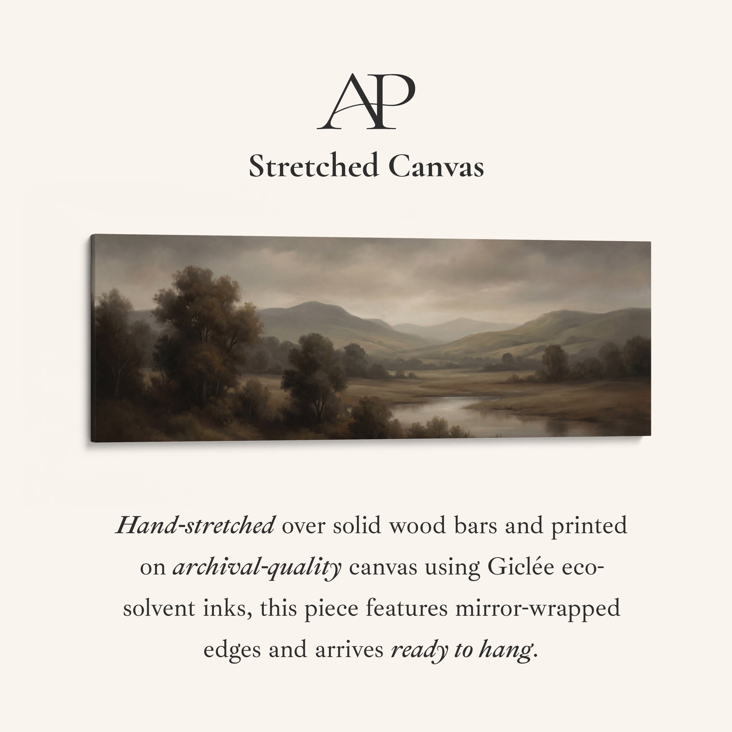 River Valley Landscape Panoramic Wall Art Statement Decor Office