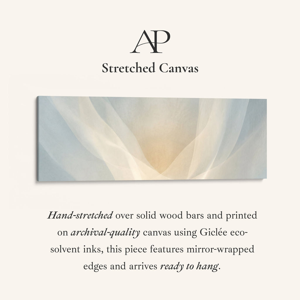 Sheer Fabric Abstract Layers Bedroom Wall Art Framed Canvas Print Living Room