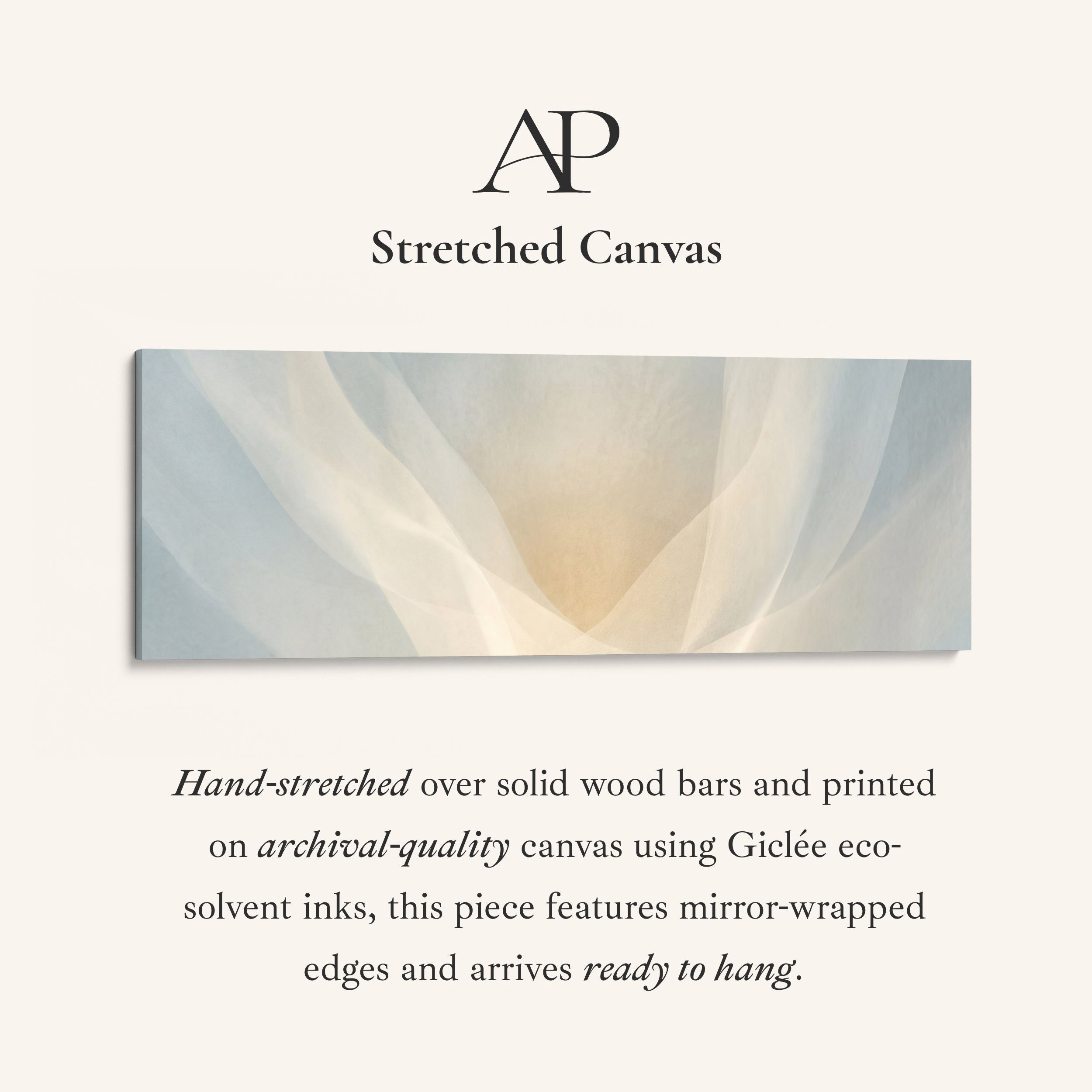 Sheer Fabric Abstract Layers Bedroom Wall Art Framed Canvas Print Living Room