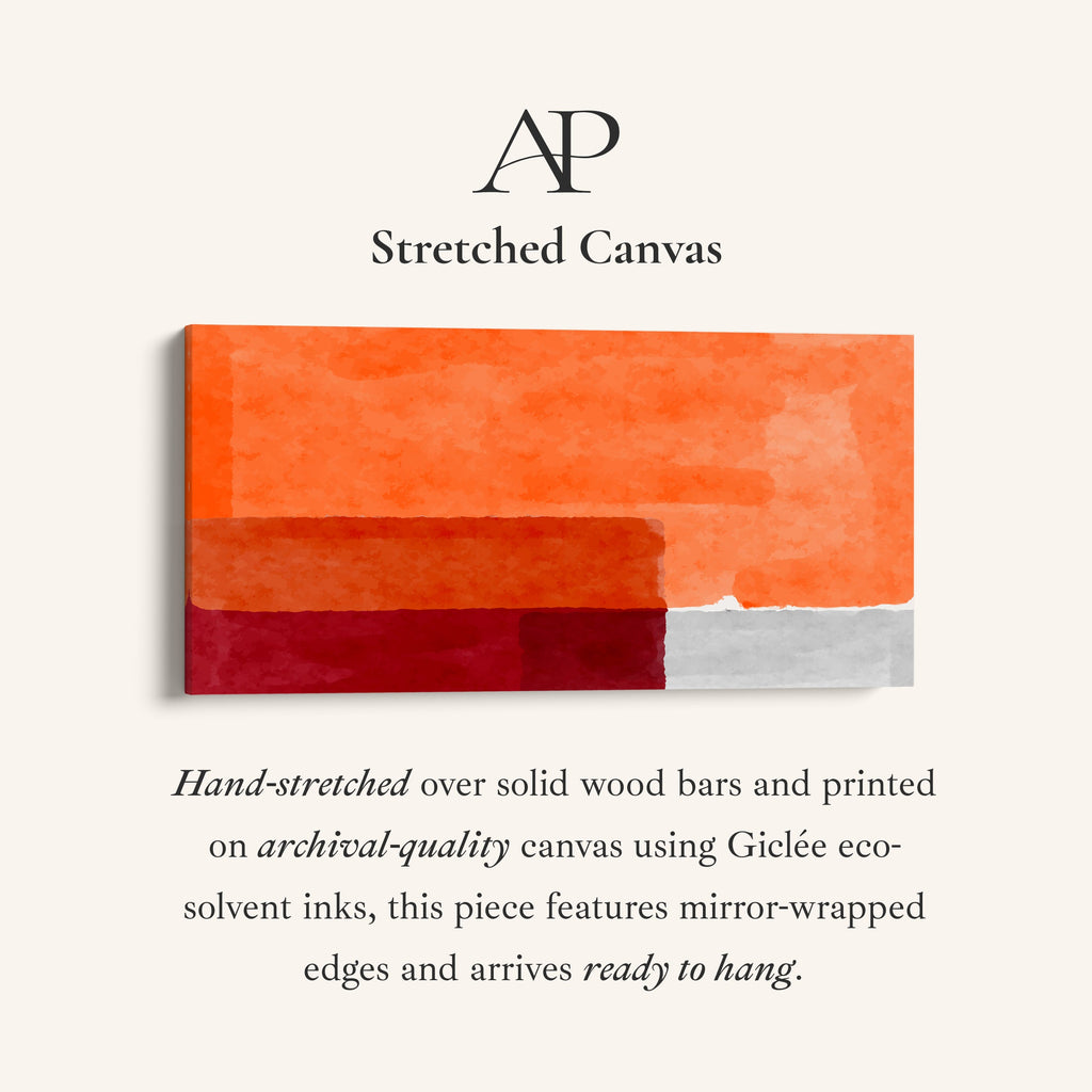 Panoramic Wall Art Layered Colour Bands Extra Wide Canvas Hallway