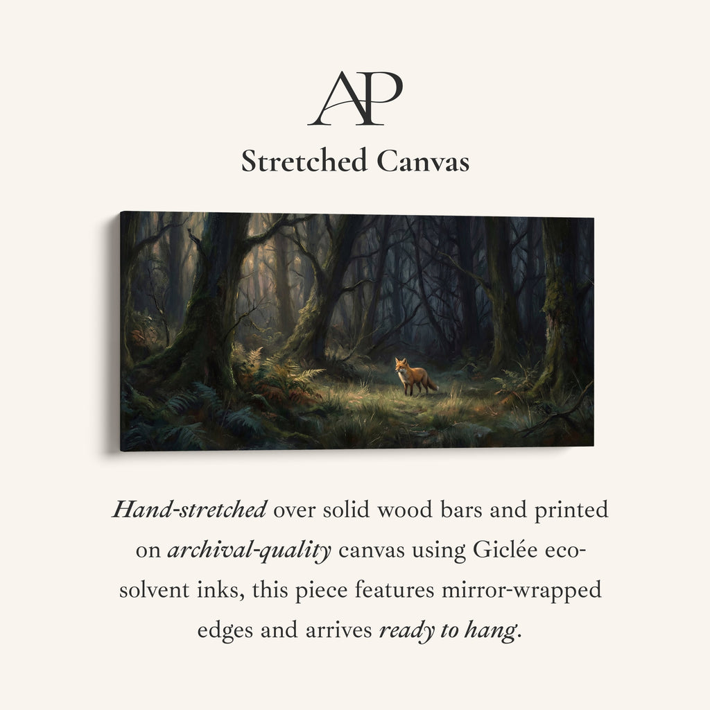 Forest Fox Above Bed Wall Art Framed Canvas Print For Living Room