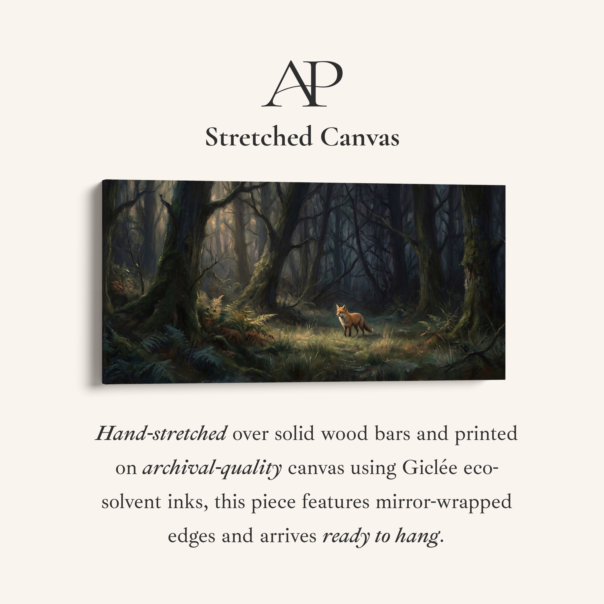 Forest Fox Above Bed Wall Art Framed Canvas Print For Living Room