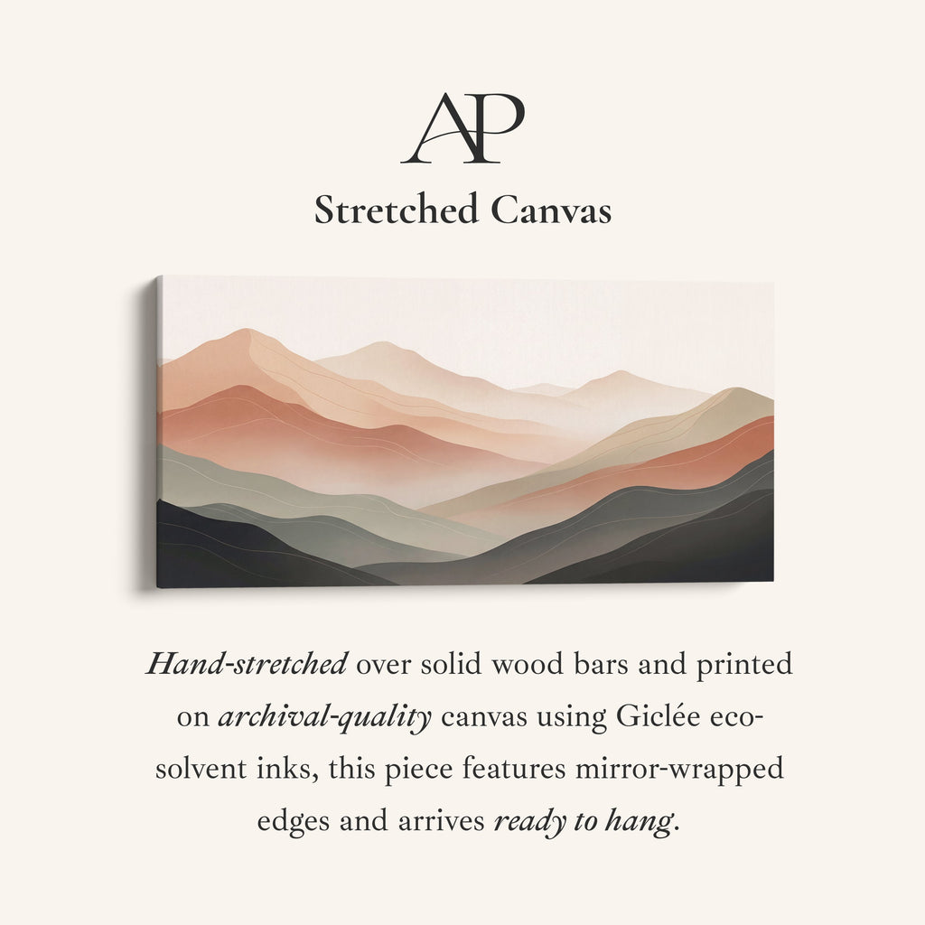 Layered Silhouettes Long Wall Art Extra Wide Canvas For Hallway