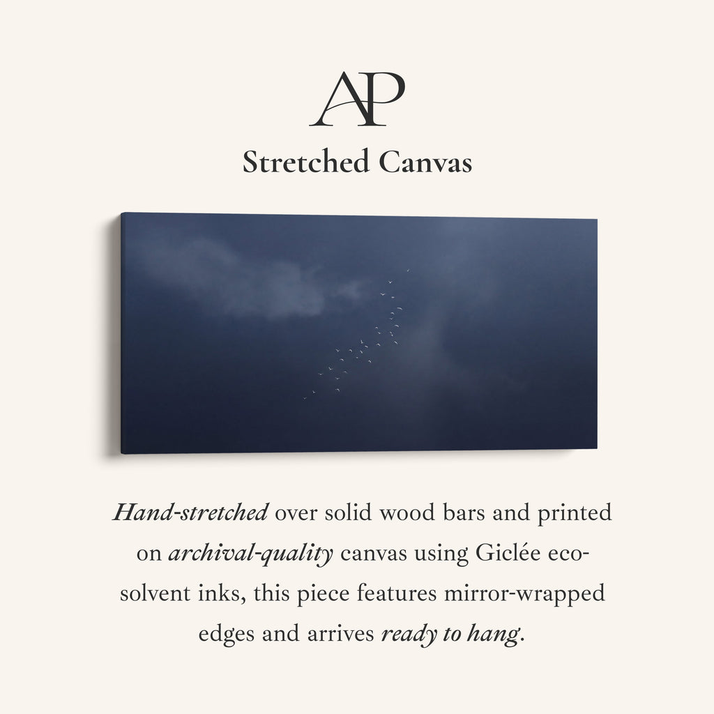 Above Bed Wall Art Birds In Dark Sky Oversized Wall Decor Bedroom