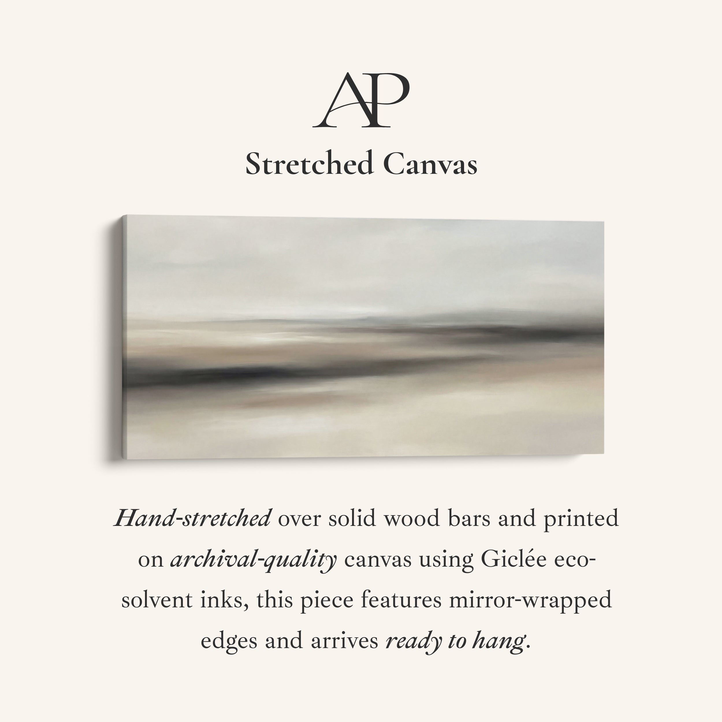 Minimal Seascape wide framed canvas Extra Wide Canvas For Office