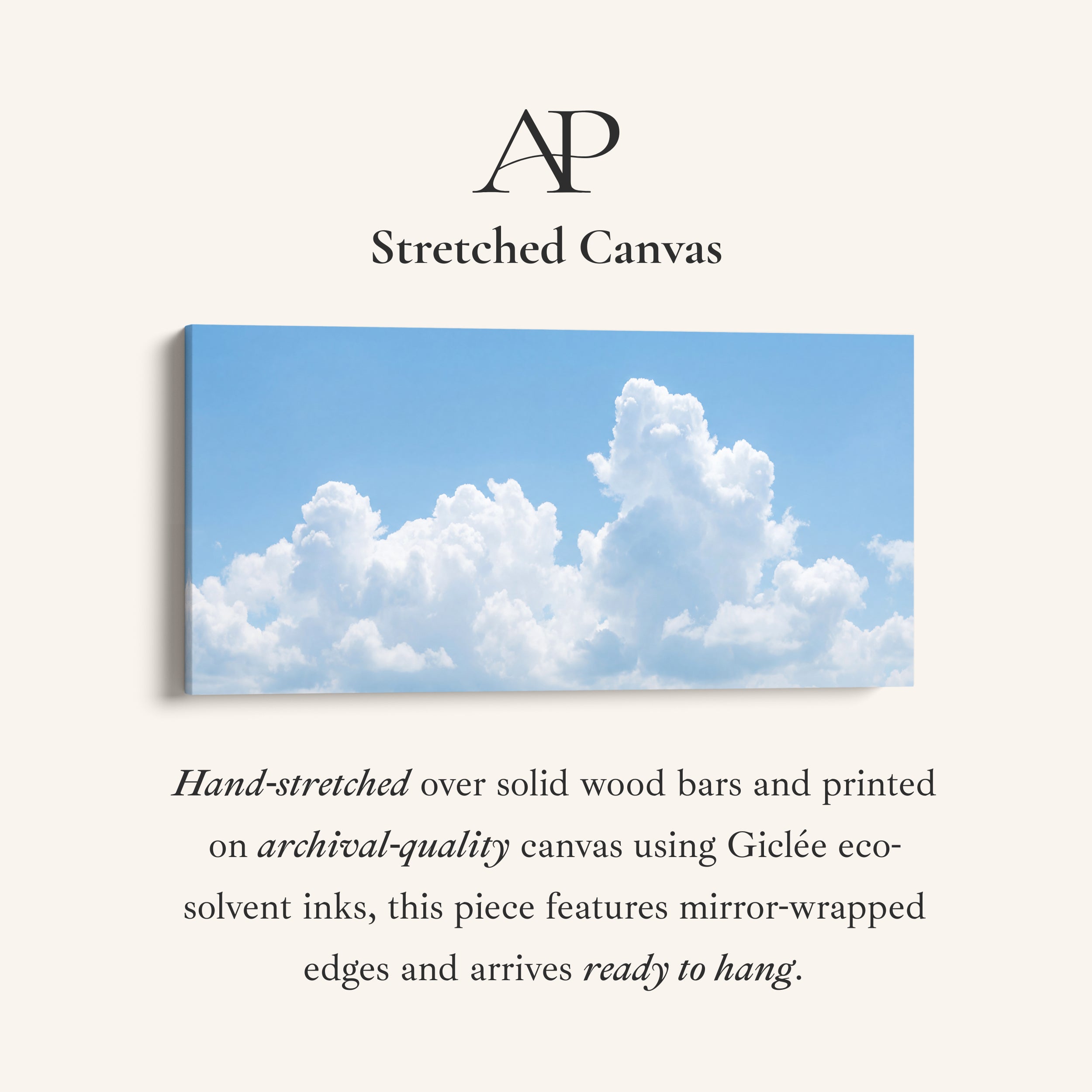 Bright Cumulus Long Wall Art Statement Wall Decor For Hallway