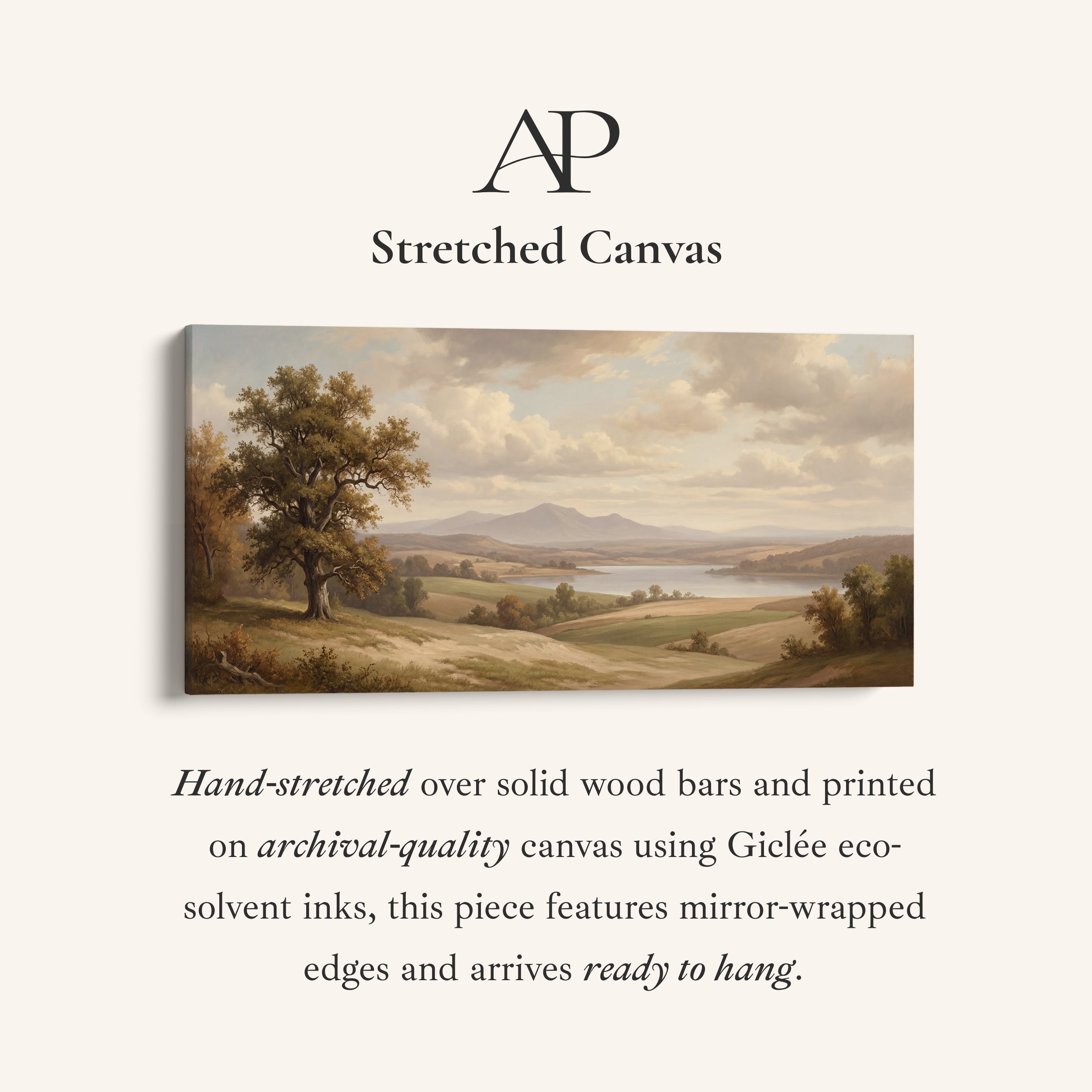 Lake Vista Long Wall Art Statement Wall Decor For Hallway