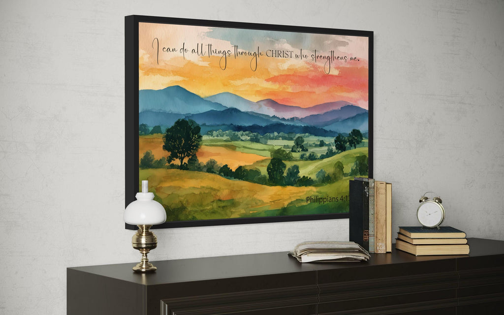 I Can Do All Things Through Christ Philippians 4:13  Scripture Wall Art