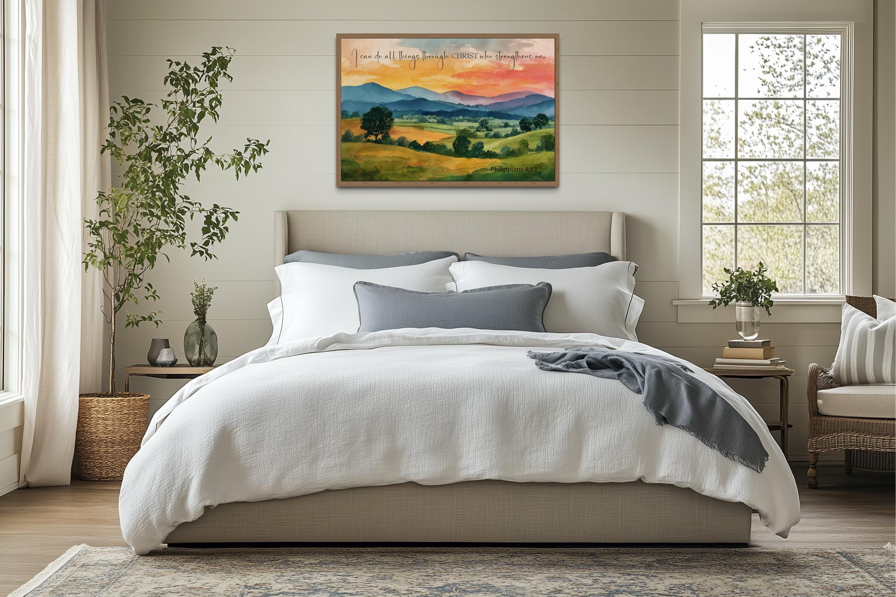 I Can Do All Things Through Christ Philippians 4:13  Scripture Wall Art