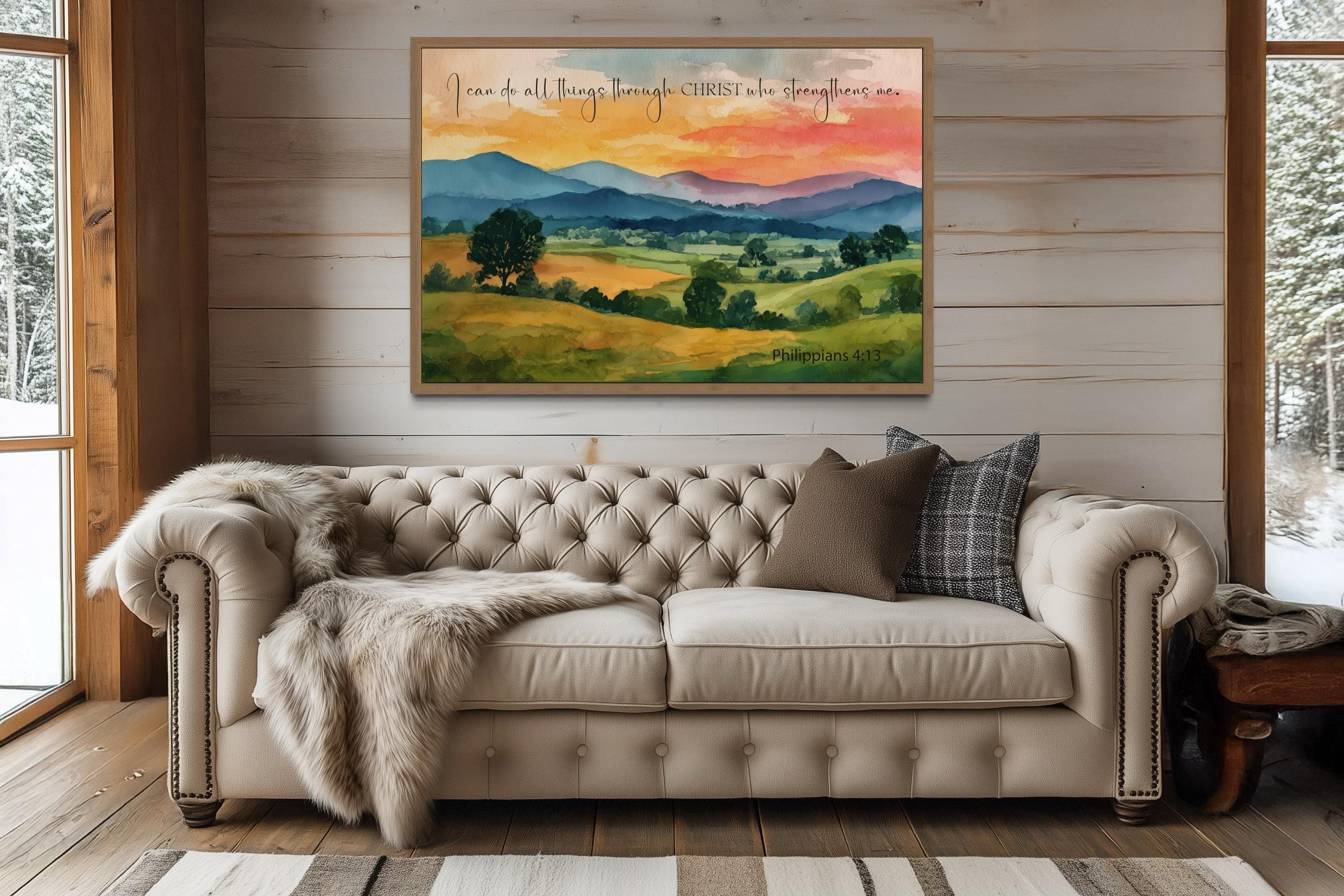 I Can Do All Things Through Christ Philippians 4:13  Scripture Wall Art