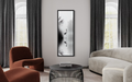 Japanese Crane Wall Art - Vertical Narrow Canvas Print | Black White Zen Decor