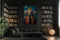 King Elephant With Crown And Robe Victorian Portrait Wall Art