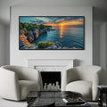 Lake Superior Sunset Canvas - Framed Wall Art | Panoramic Lake Landscape Print