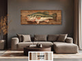 Largemouth Bass Distressed Wood Wall Art For Fishing Cabin Decor