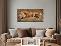 Leaping Fox Distressed Wood Wall Art