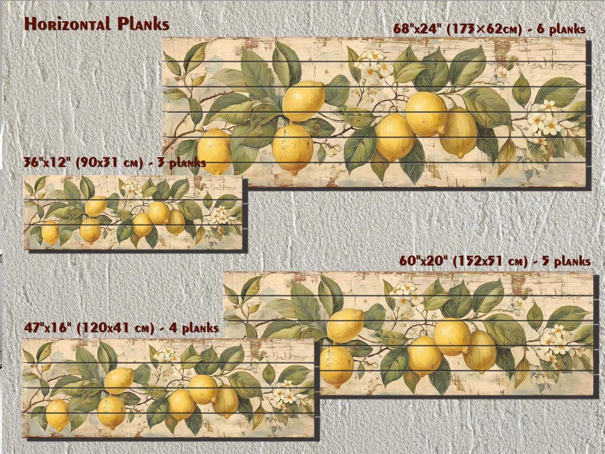 Lemon Branch Distressed Wood Wall Art