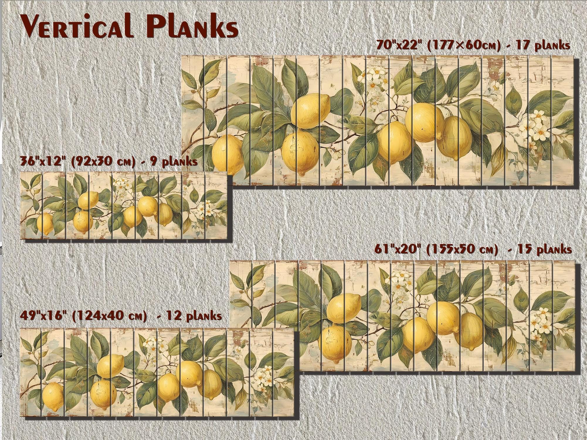 Lemon Branch Distressed Wood Wall Art