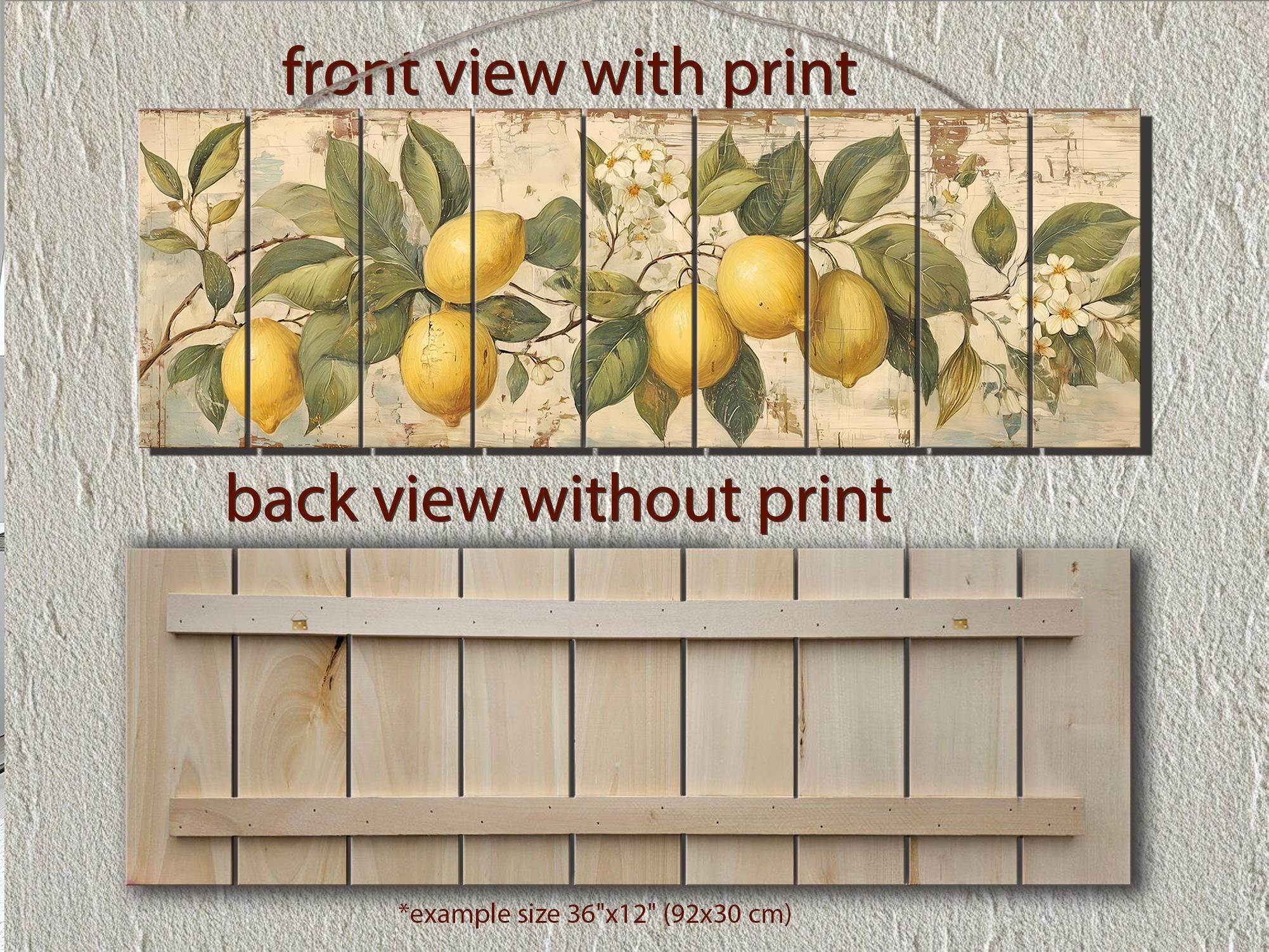 Lemon Branch Distressed Wood Wall Art