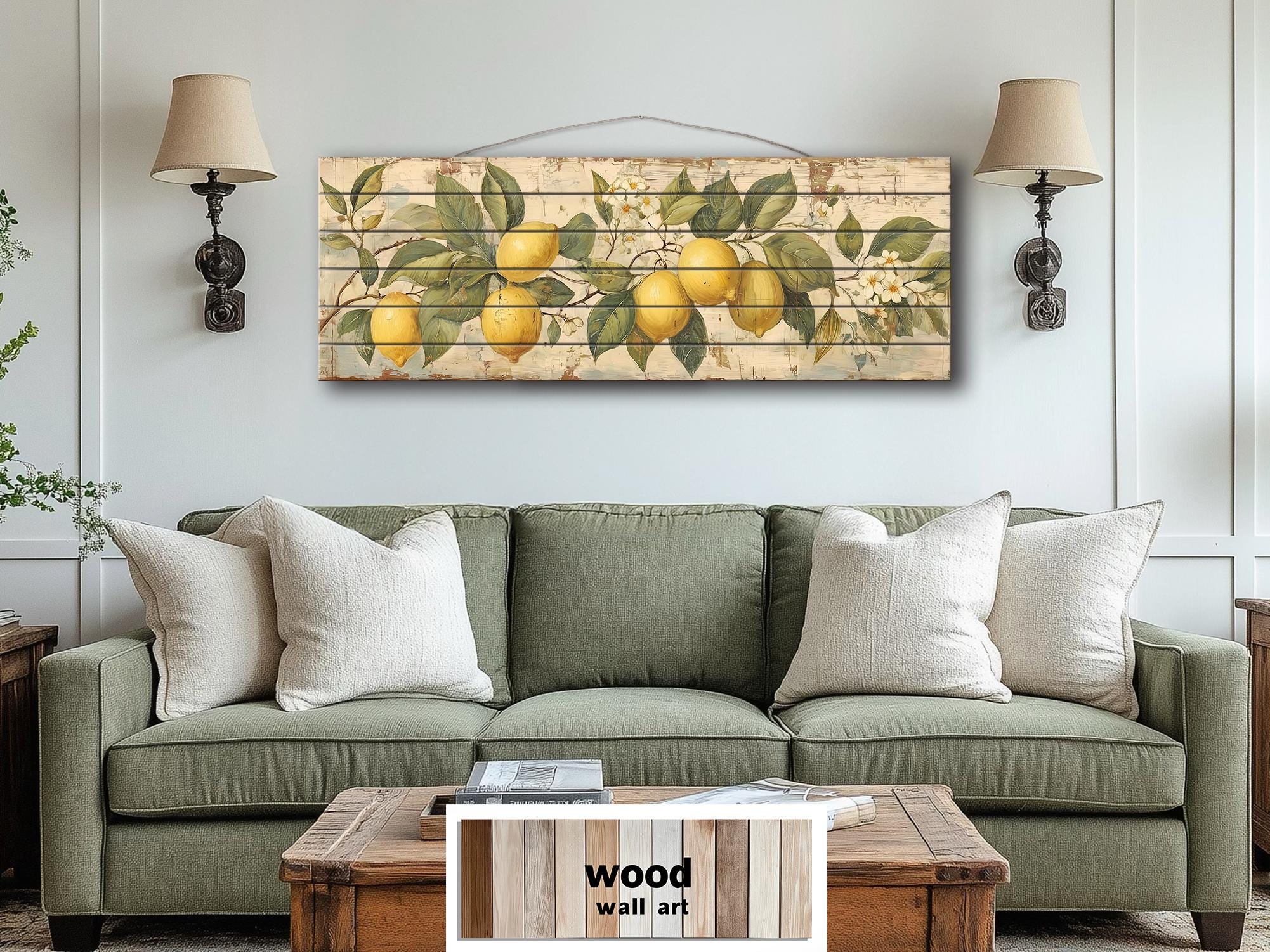 Lemon Branch Distressed Wood Wall Art
