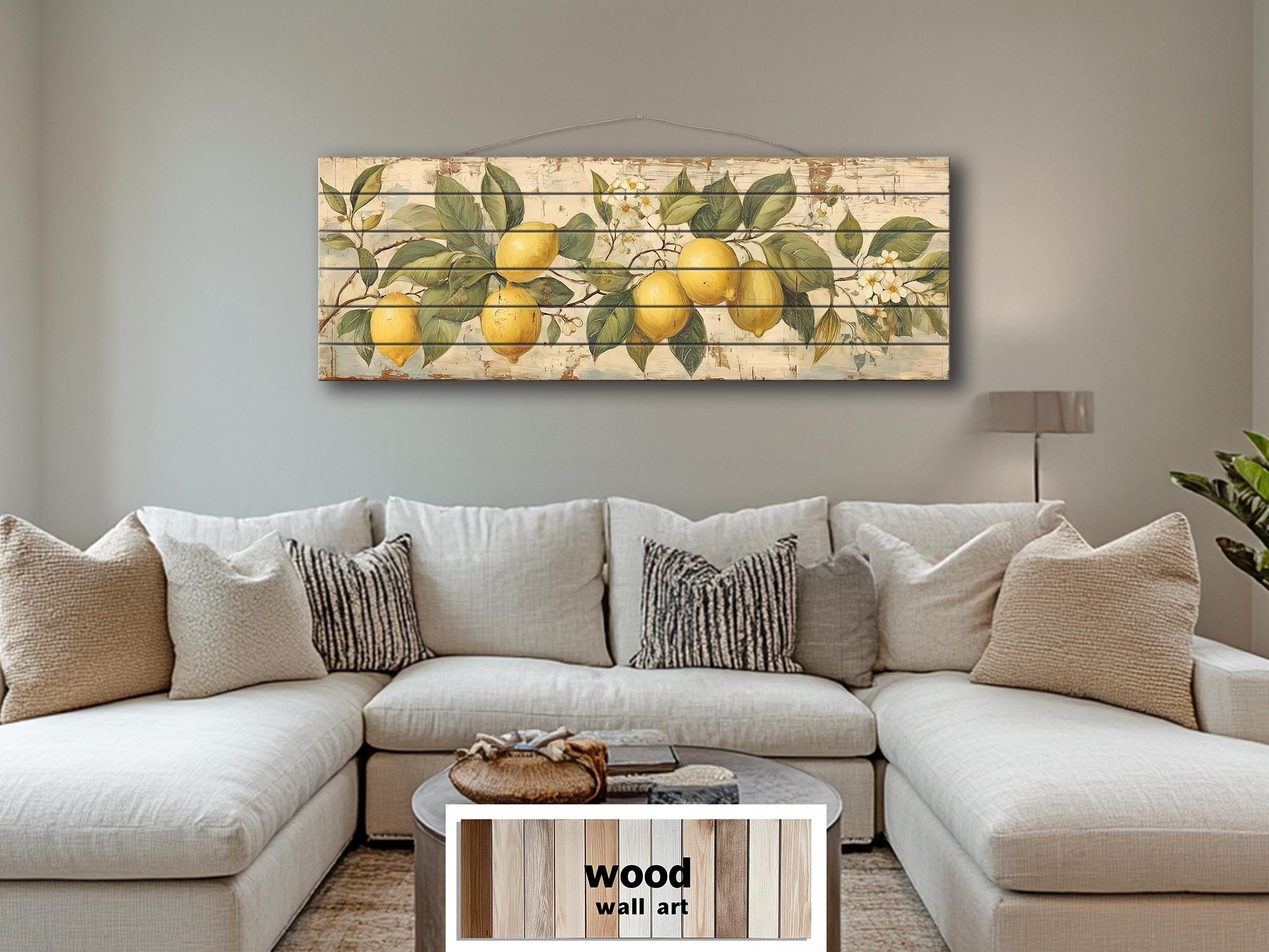 Lemon Branch Distressed Wood Wall Art