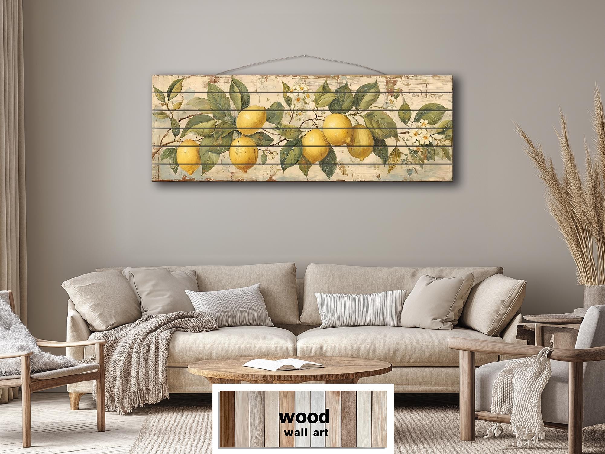 Lemon Branch Distressed Wood Wall Art