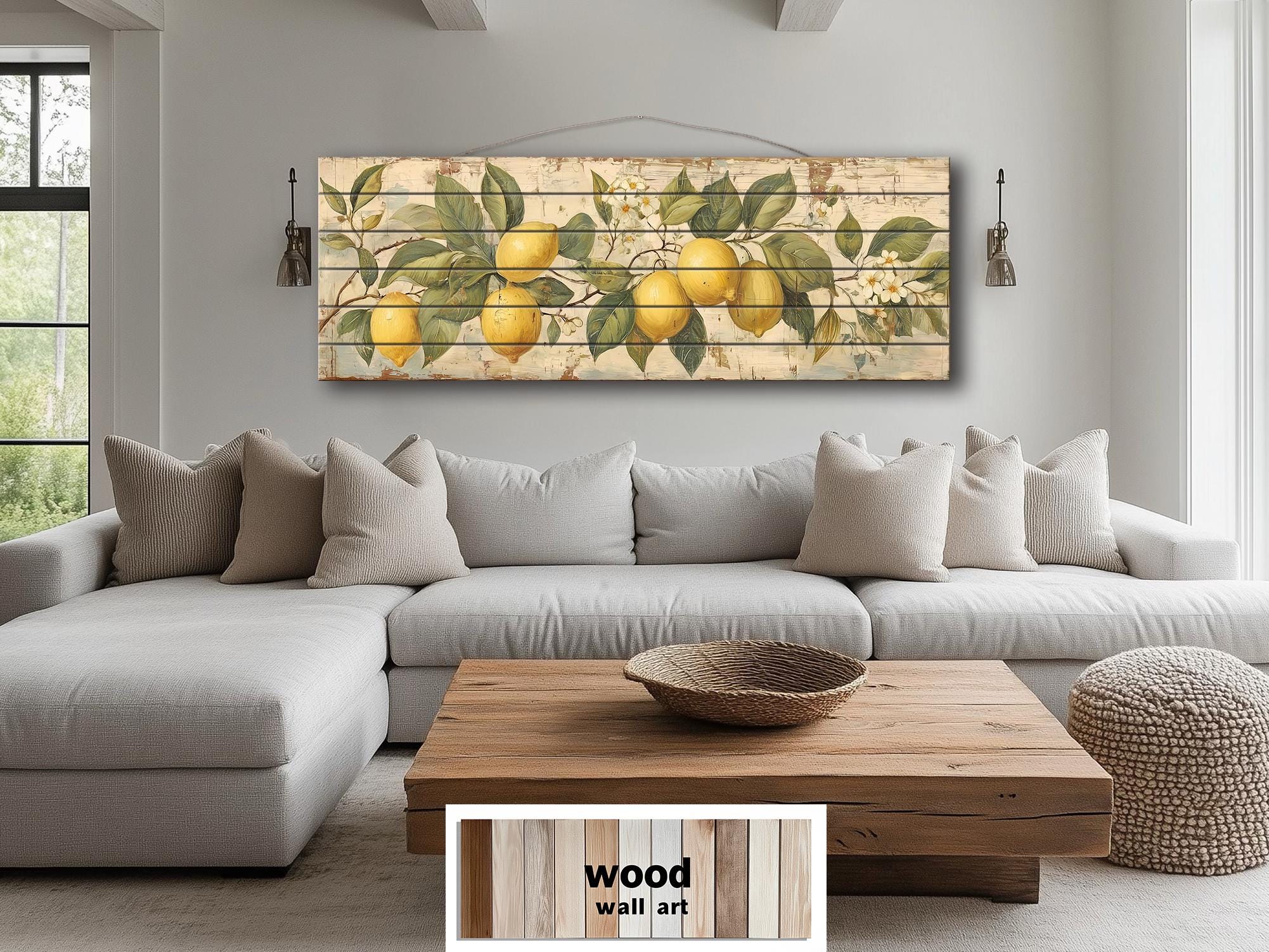 Lemon Branch Distressed Wood Wall Art