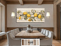Lemon Tree Branch Distressed Wood Wall Art