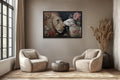 Lion And Lamb Framed Canvas Wall Art