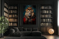 Lion  With Crown And Robe Victorian Portrait Wall Art