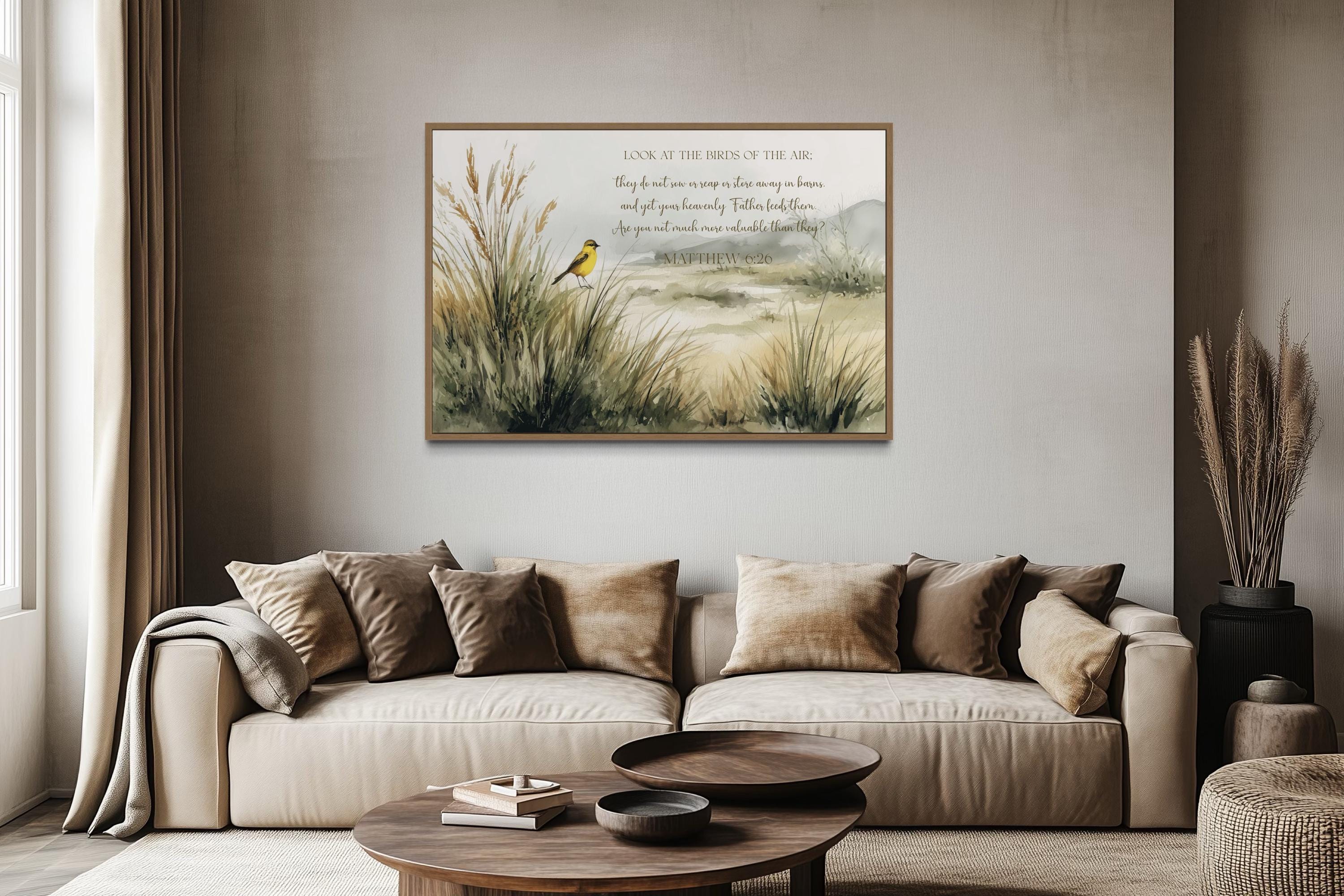 Look at the Birds of the Air Matthew 6:26 Scripture Wall Art