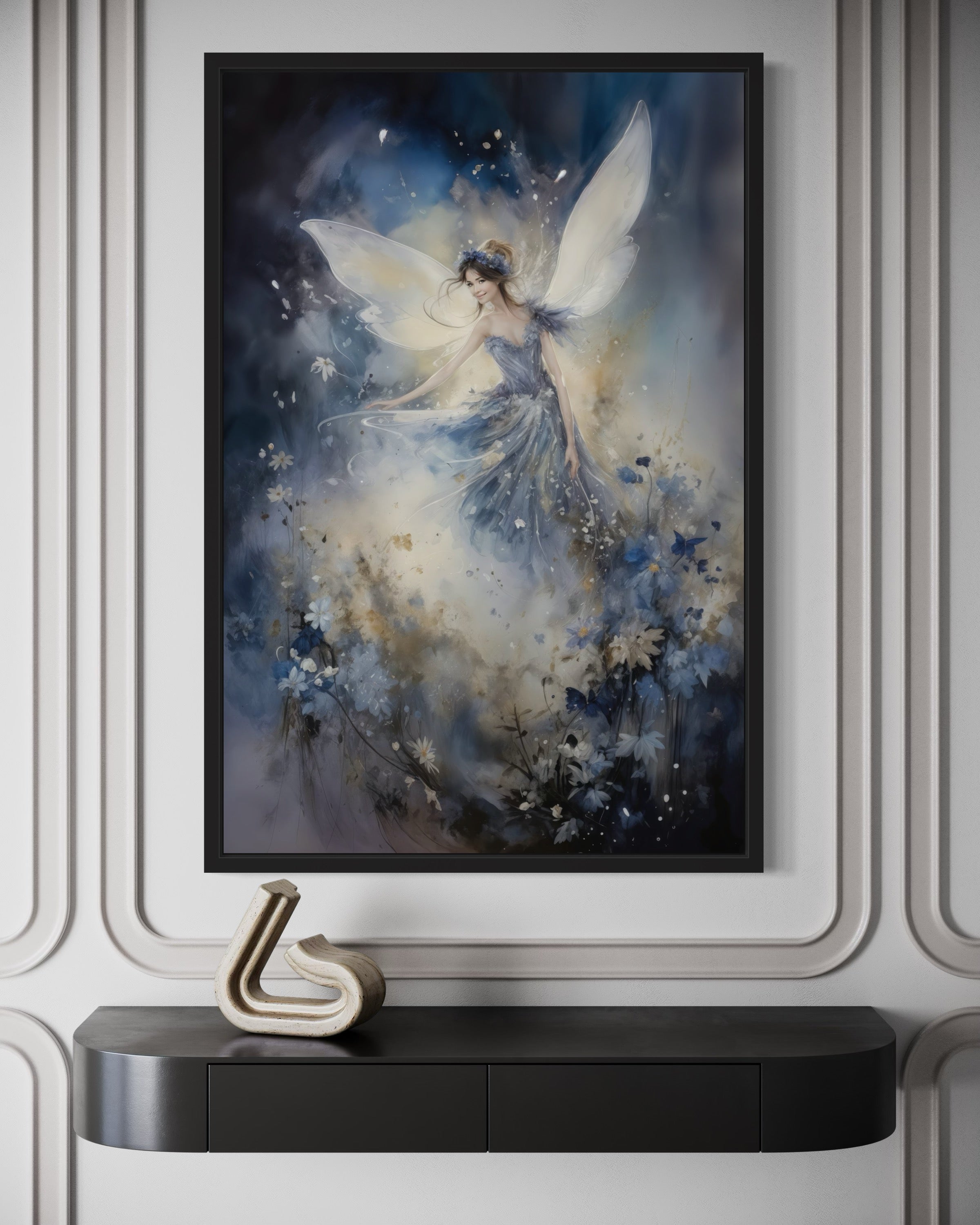 Magical Fairy Dancing In Enchanted Forest Among Flowers Wall Art