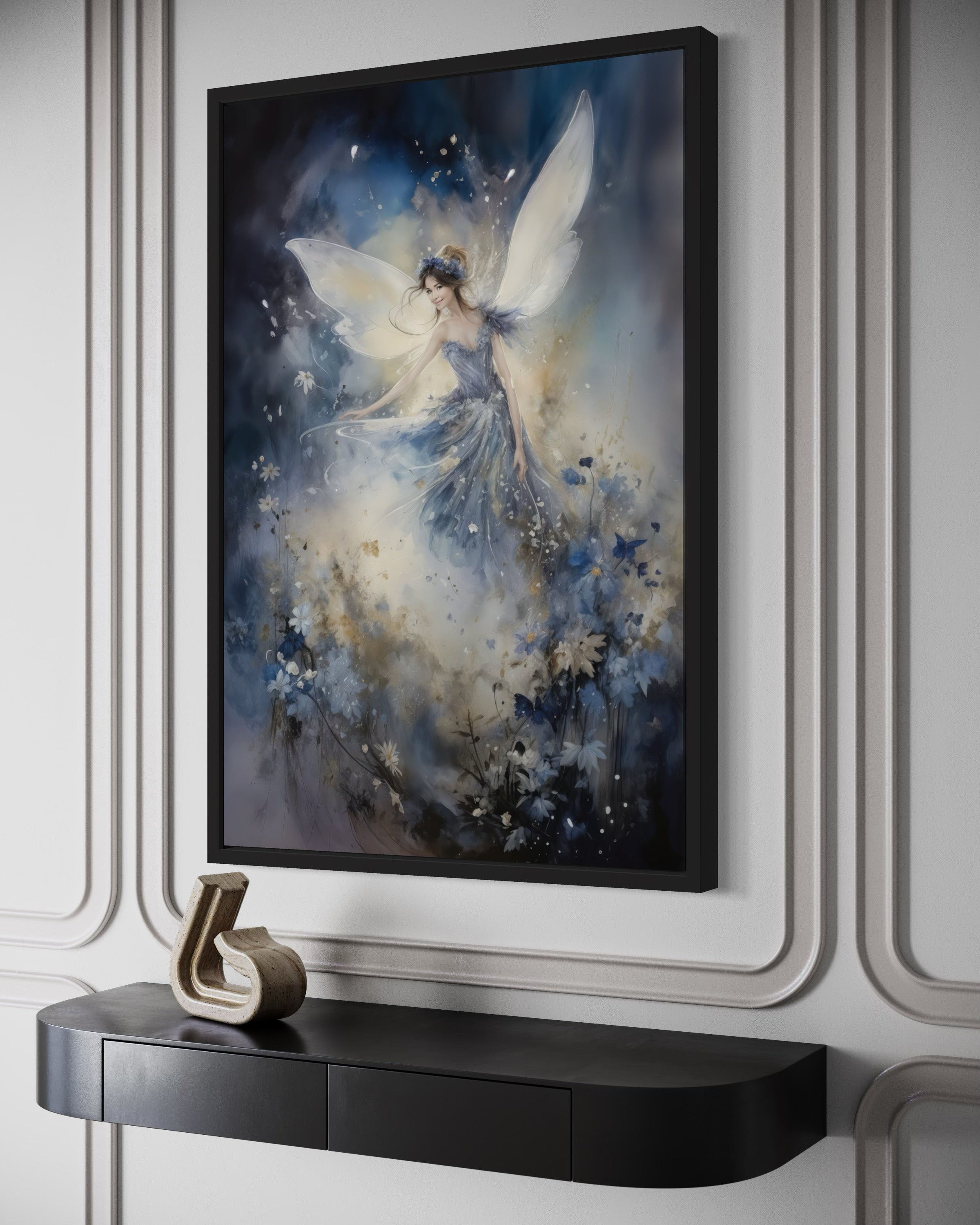 Magical Fairy Dancing In Enchanted Forest Among Flowers Wall Art