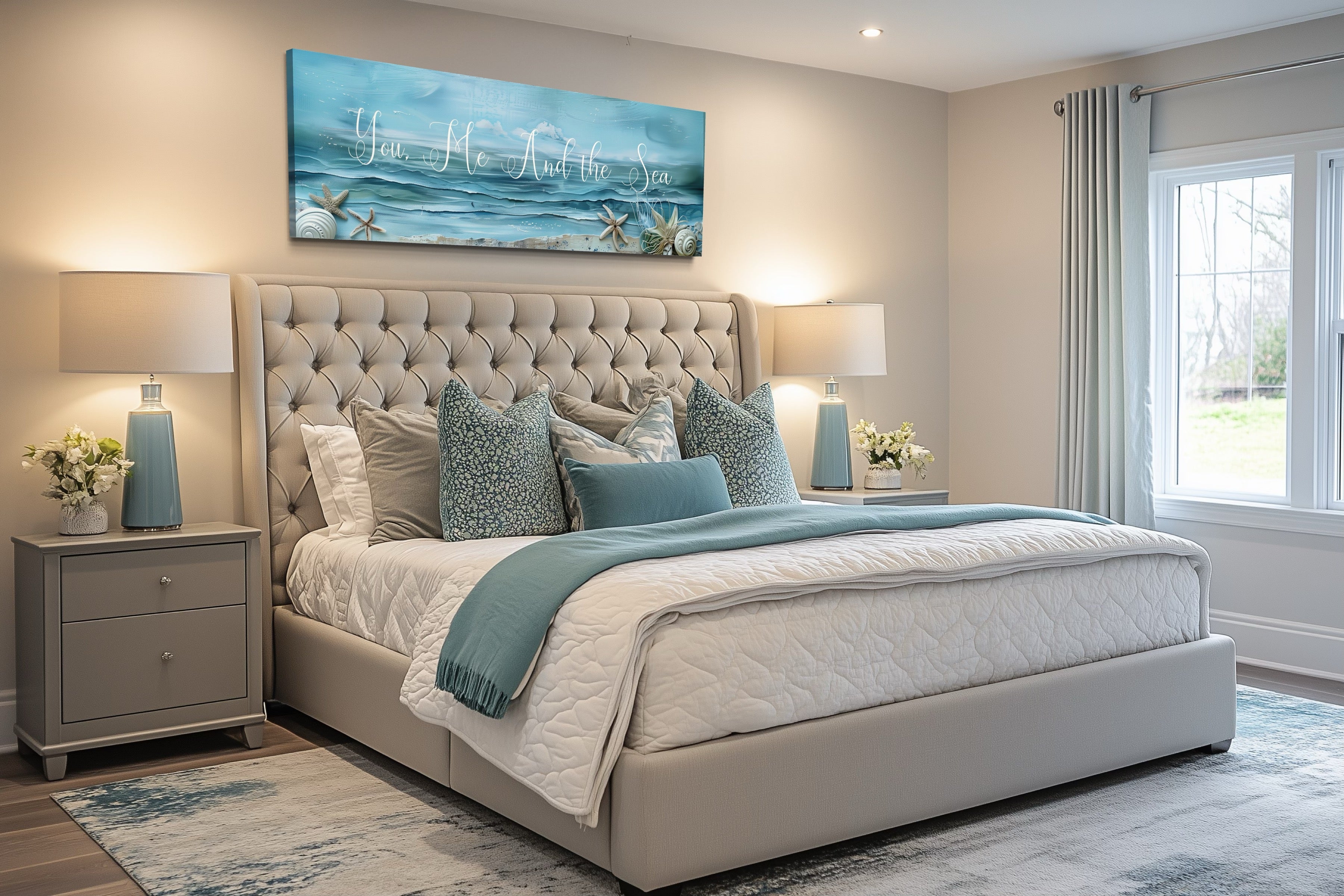 Master Bedroom Beach House You Me And The Sea Wall Art