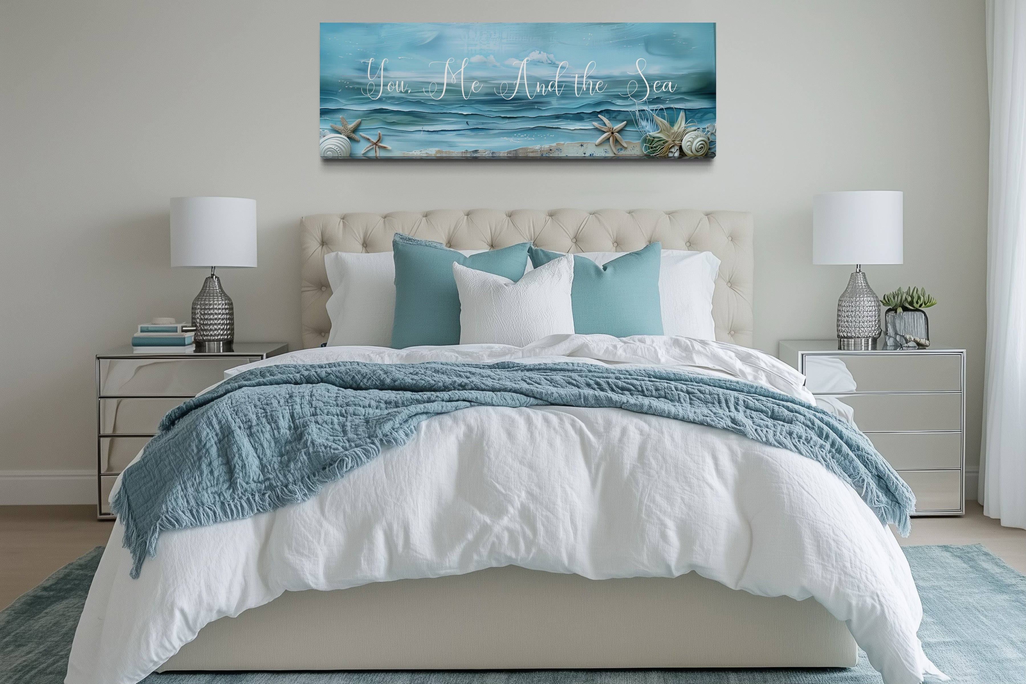 Master Bedroom Beach House You Me And The Sea Wall Art