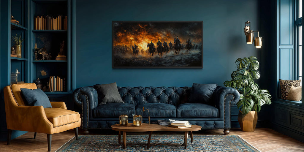 Medieval Knights Battle Wall Art – Battle Canvas Art For Men