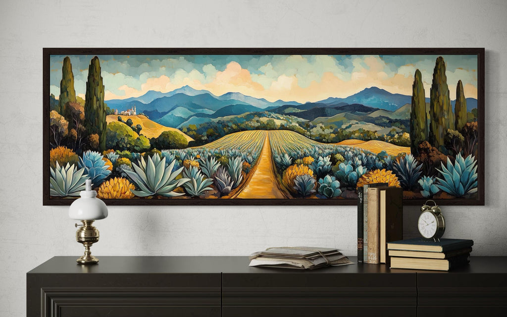 Mexican Agave Field Panoramic Canvas Wall Art