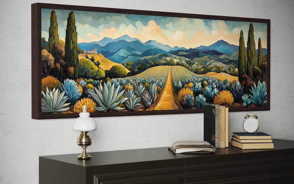 Mexican Agave Field Panoramic Canvas Wall Art