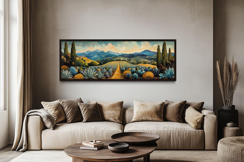 Mexican Agave Field Panoramic Canvas Wall Art
