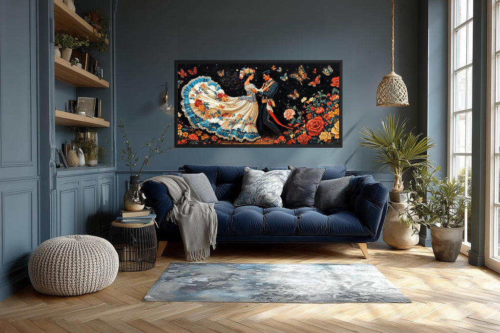 Mexican Folkloric Dance Couple Canvas Wall Art