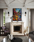 Mexican Market Scene Framed Canvas Wall Art