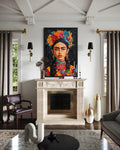 Mexican Woman Portrait Canvas Wall Art