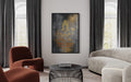 Minimalist Lakshmi Gold Silver Indian Goddess Framed Canvas Wall Art
