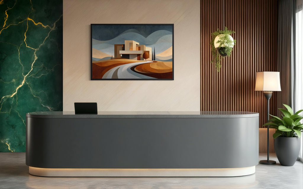 Modern Architecture Wall Art | Luxury Real Estate Office Decor Canvas Print