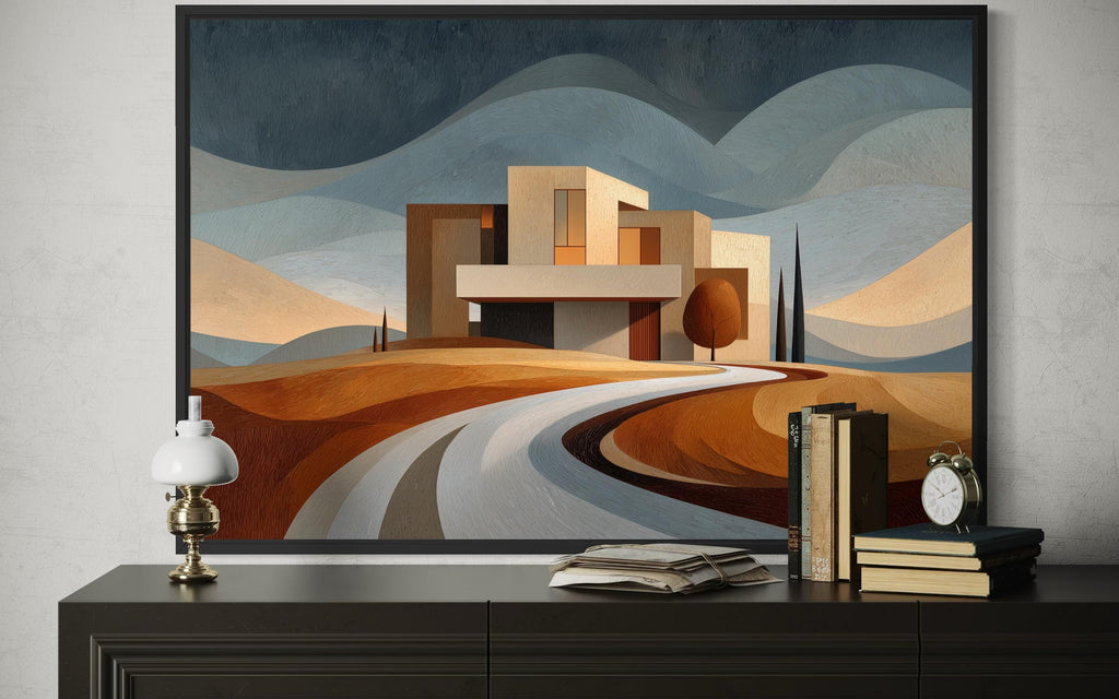 Modern Architecture Wall Art | Luxury Real Estate Office Decor Canvas Print