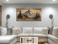 Mountain Cabin Distressed Wood Wall Art For Cabin Decor